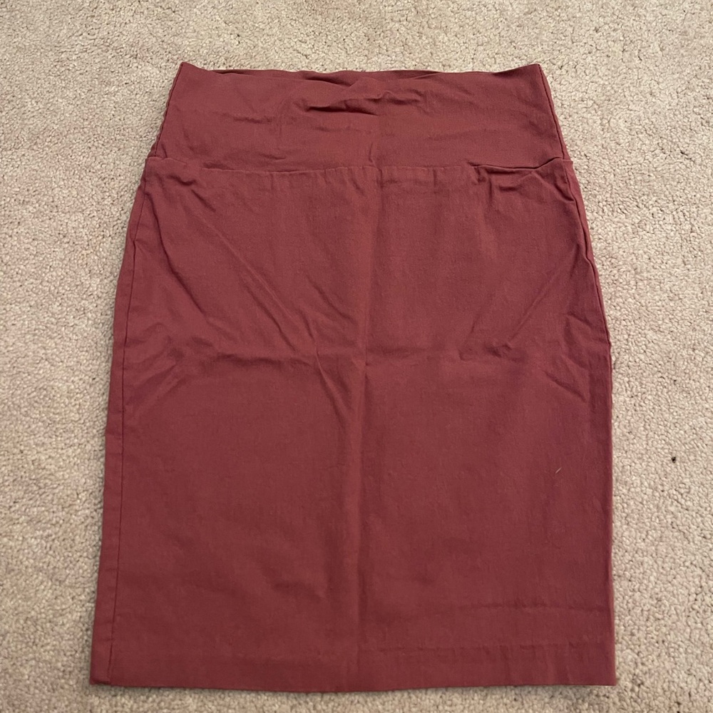 Elegant Mauve Pink Pencil Skirt